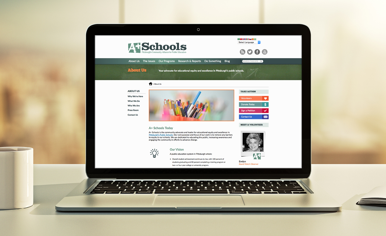 A+ Schools responsive website