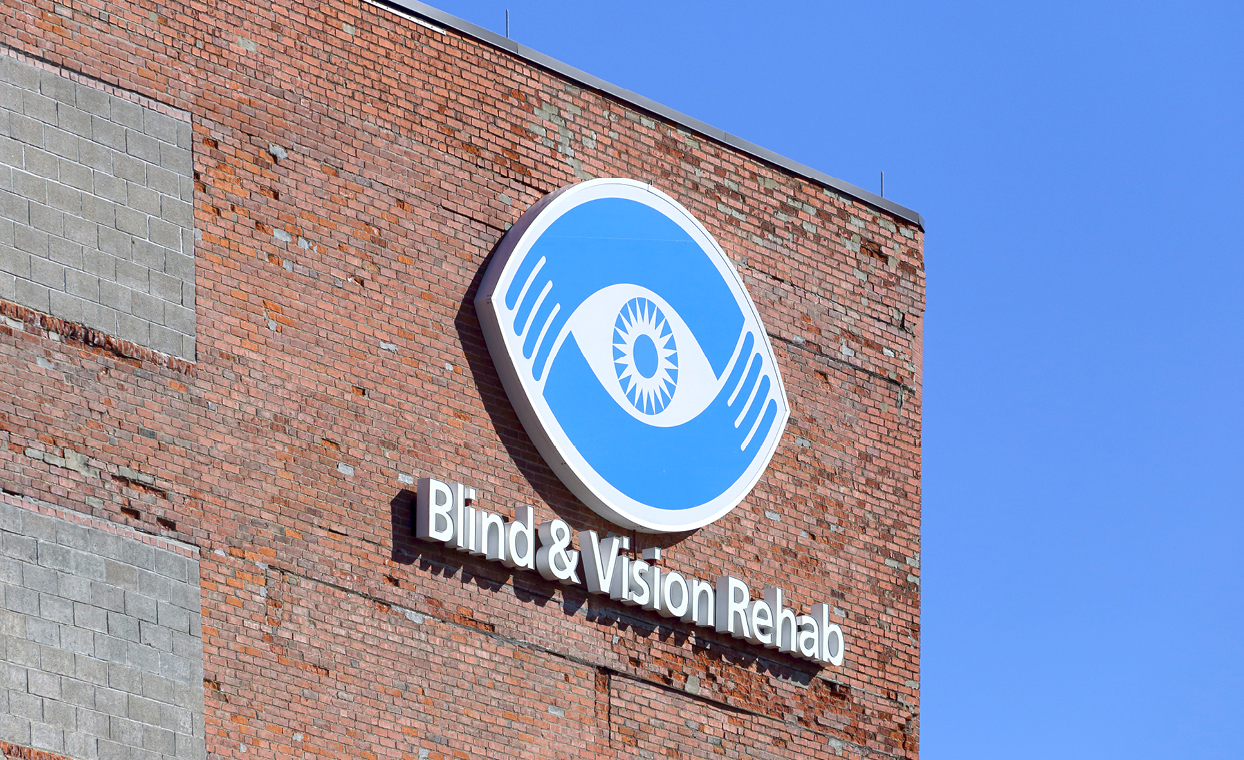  Blind and vision outdoor signage