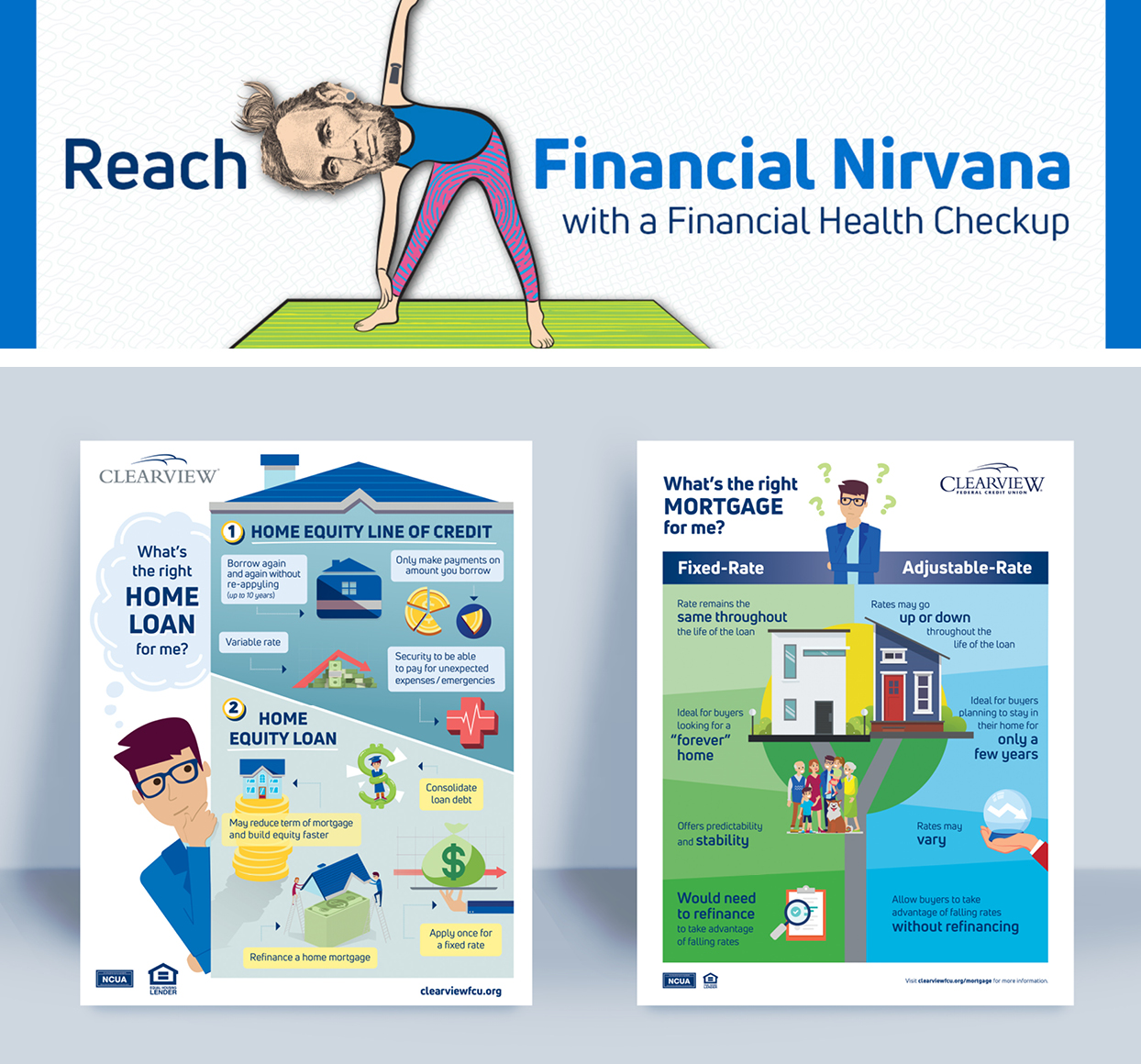 Digital financial advertising and poster