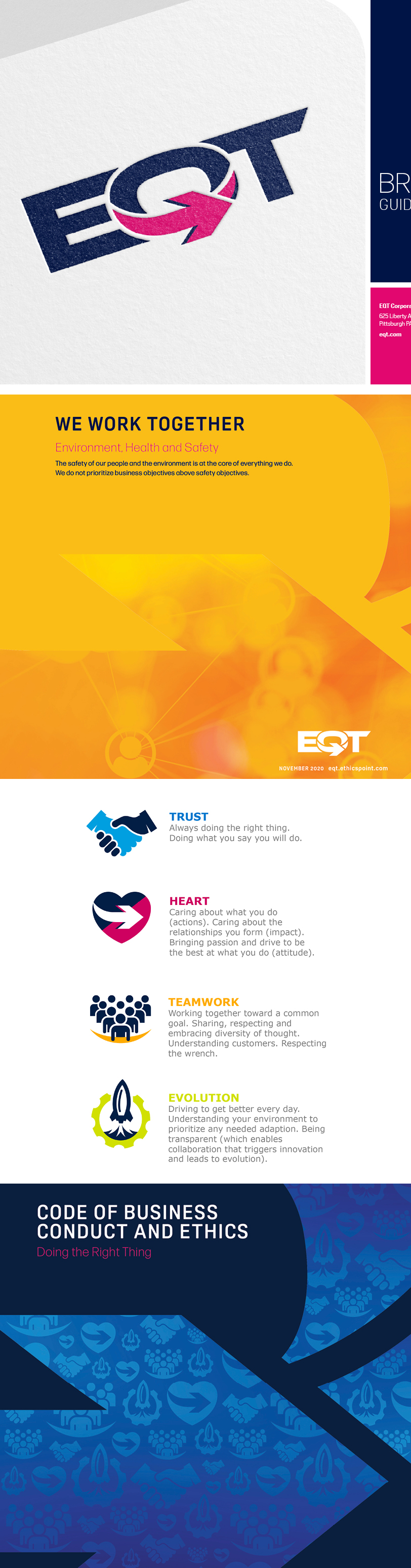 EQT brand and value icons