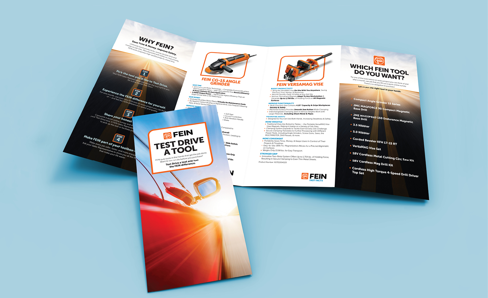 brochure for power tools for Fein
