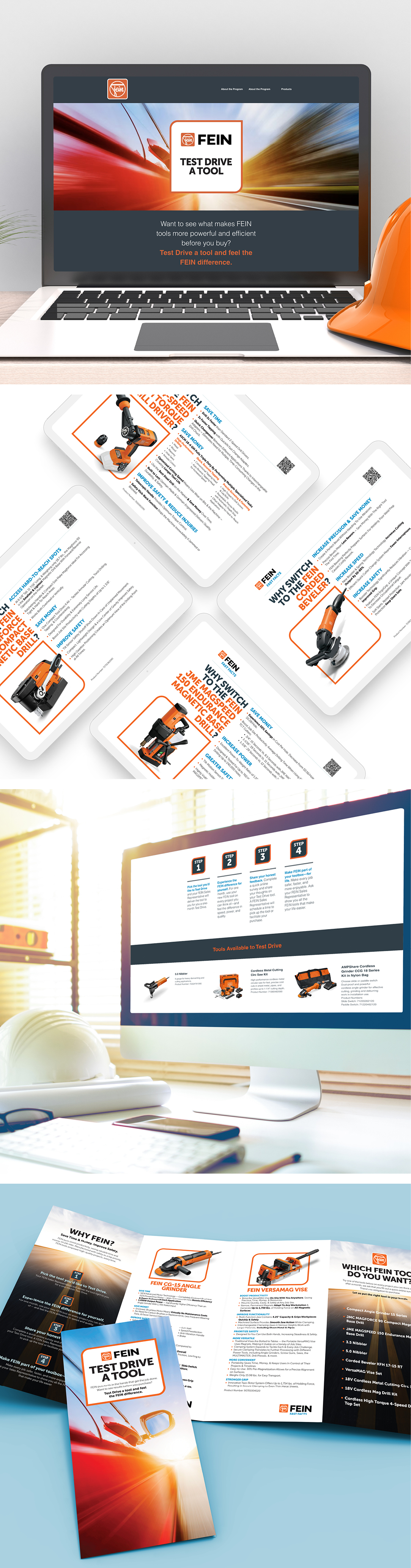 Fein power tools website and promotion brochure