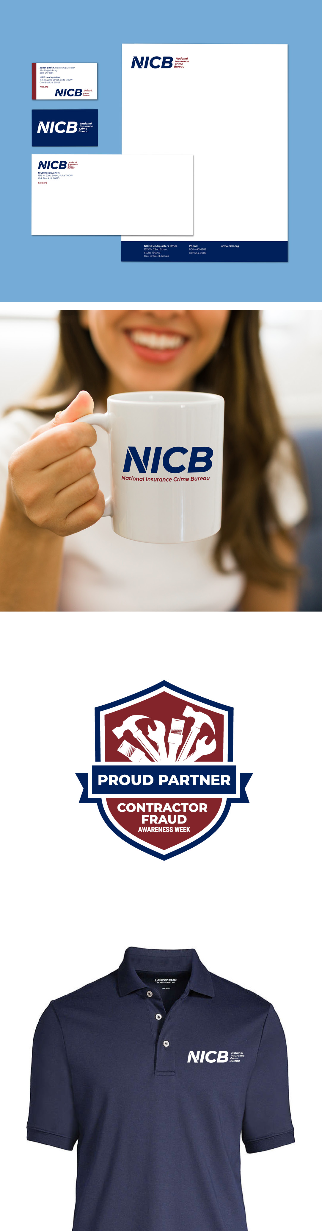 NICB branded items and letterhead