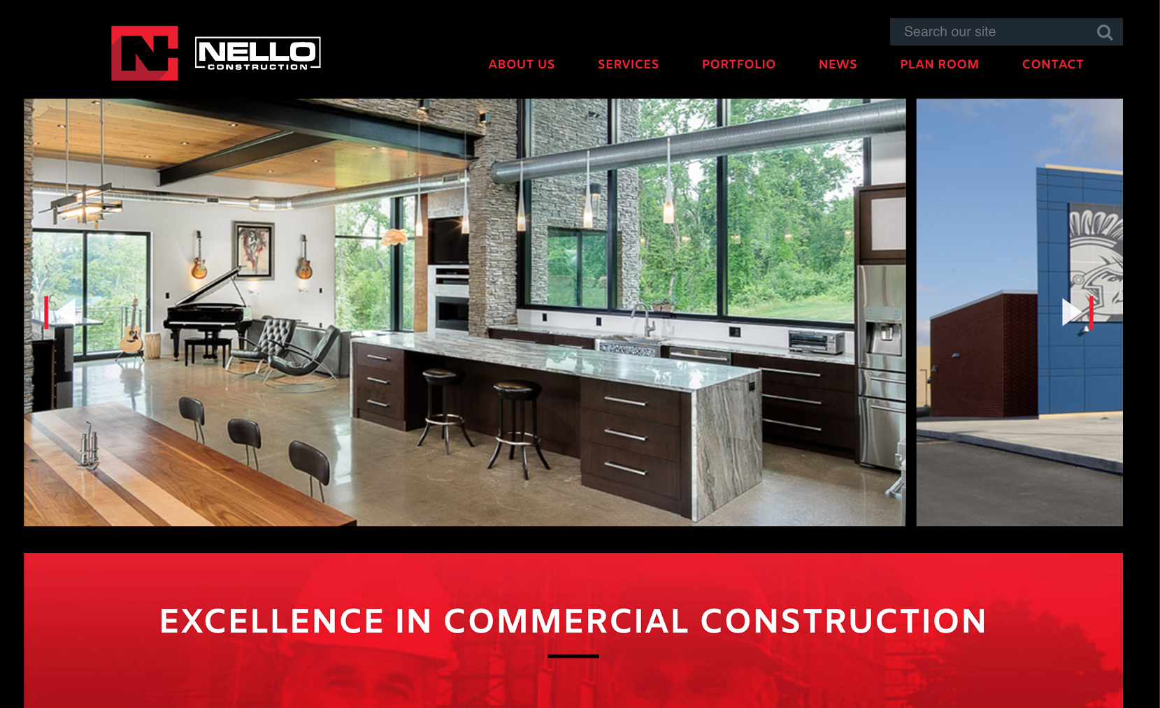 Construction services website development